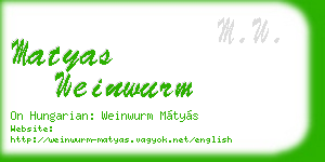 matyas weinwurm business card