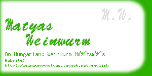 matyas weinwurm business card